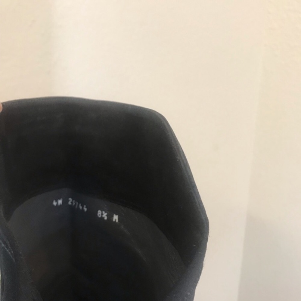 Stuart Weitzman Black Suede OTK Boot- Elastic Back - Picture 4 of 8